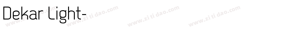 Dekar Light字体转换